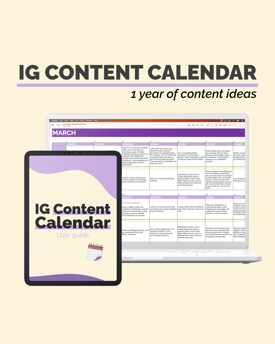 IG Content Calendar