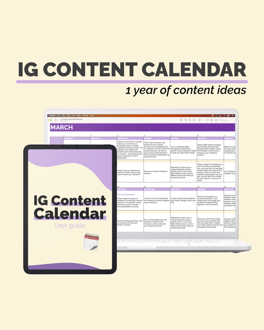 IG Content Calendar